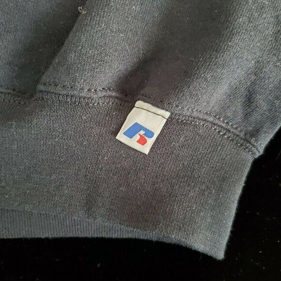 Russell Athletic Castrol Syntex Large Graphic L Vintage 90s Black Sweatshirt USA - Picture 4 of 10